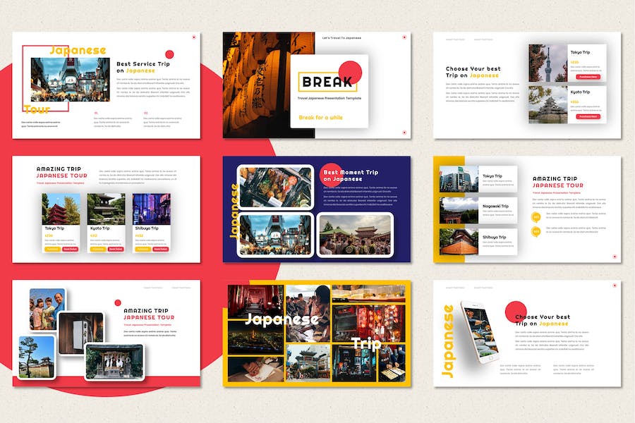 日本旅游文化推广宣传PPT模板 - 顶尖PPT