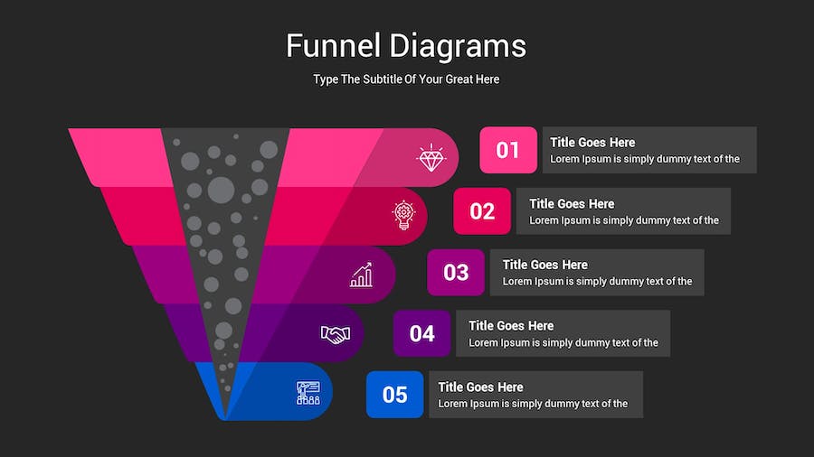 漏斗图形转化流程Keynote模板 - 顶尖PPT