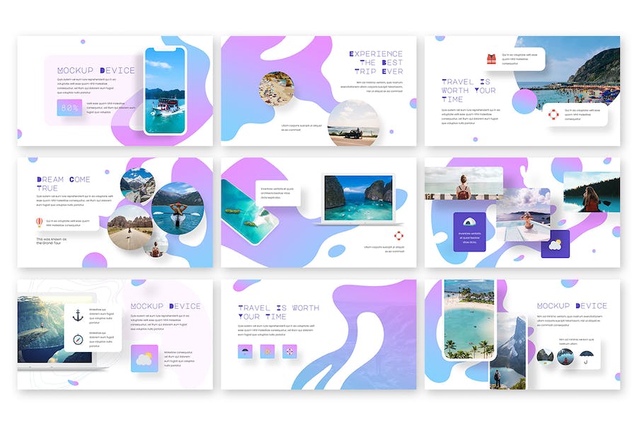 创意设计作品集视觉展示PPT模板 - 顶尖PPT