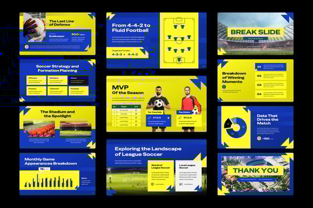 足球俱乐部体育运动项目推广宣传Keynote模板 - 顶尖PPT