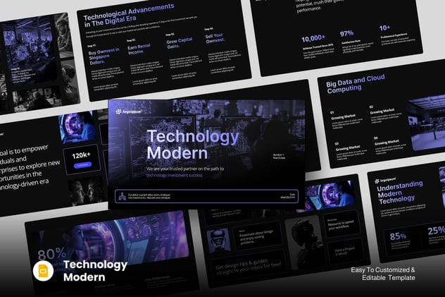 AI人工智能技术PPT模板 - 顶尖PPT