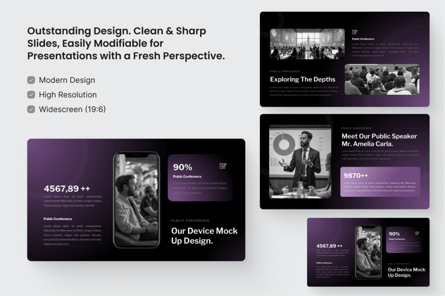 公共会议商务风格PPT模板 - 顶尖PPT