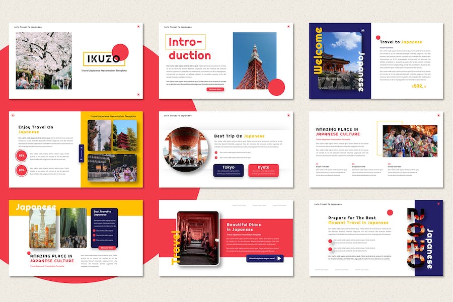 日本旅游文化推广宣传PPT模板 - 顶尖PPT