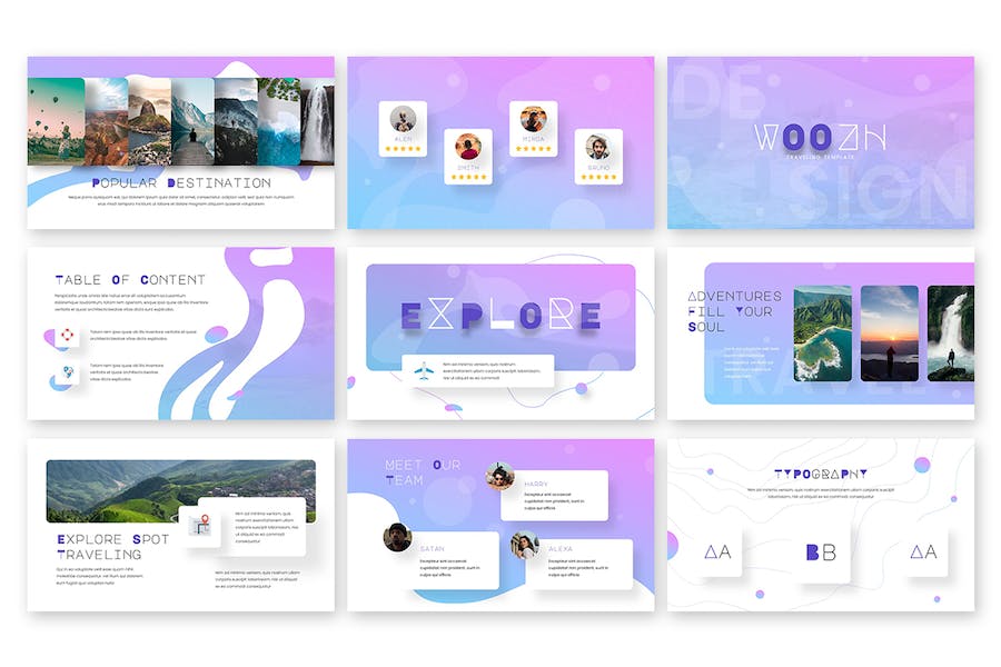 创意设计作品集视觉展示PPT模板 - 顶尖PPT