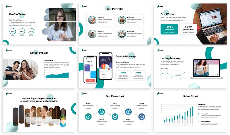 抽象设计艺术创意展示PPT模板 - 顶尖PPT