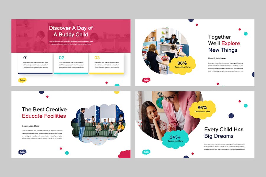 儿童教育在线课程学习展示Keynote模板 - 顶尖PPT