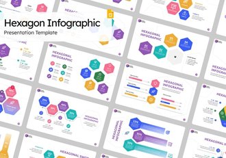 六边形信息图形PPT模板 - 顶尖PPT