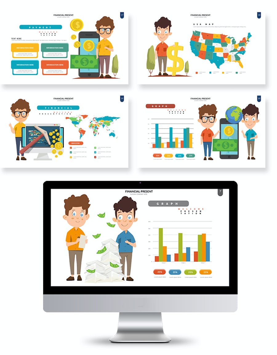 财务管理报告数据统计展示PPT模板 - 顶尖PPT