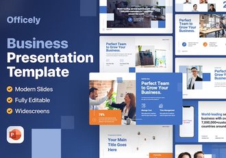 商务风格办公合作PPT模板 - 顶尖PPT