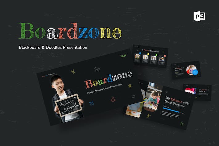 黑板涂鸦讲述展示设计推广PPT模板 - 顶尖PPT