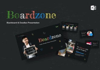 黑板涂鸦讲述展示设计推广PPT模板 - 顶尖PPT