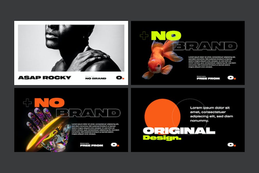 品牌创意大字报风格keynote模板 - 顶尖PPT