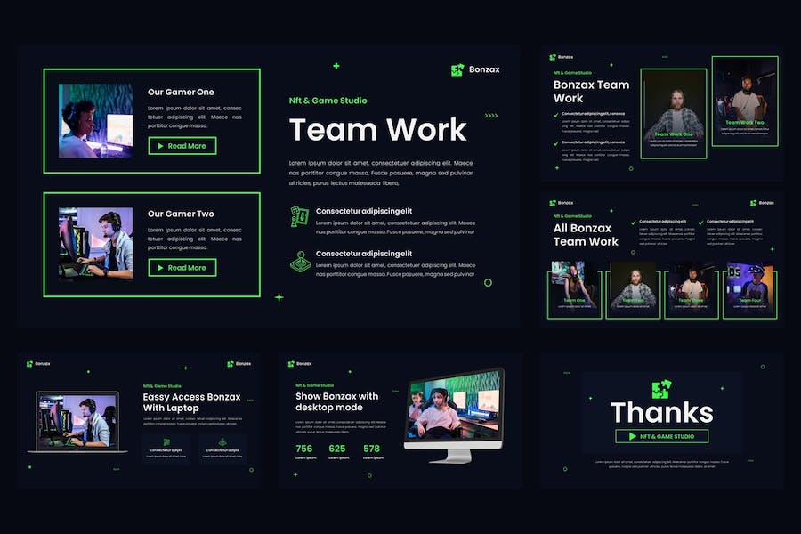 游戏开发工作室项目策划运营PPT模板 - 顶尖PPT