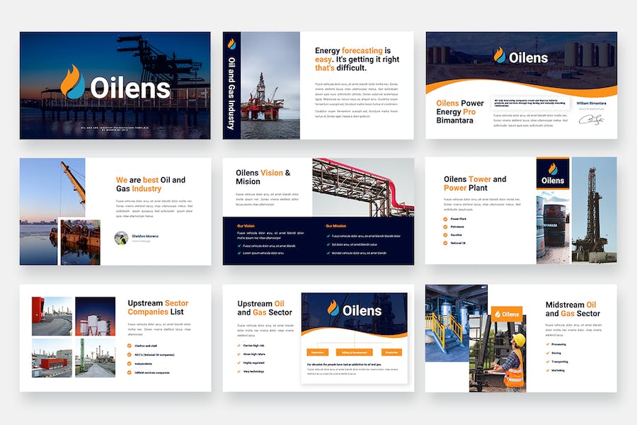 石油天然气项目运维PPT模板 - 顶尖PPT