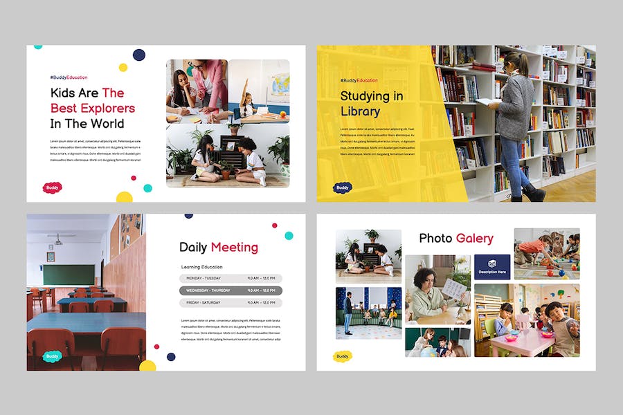 儿童教育在线课程学习展示Keynote模板 - 顶尖PPT