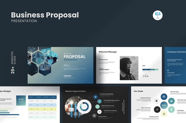 商业提案商务风格keynote演讲模板 - 顶尖PPT
