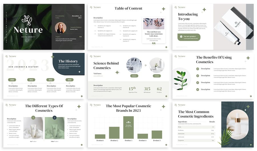 化妆品营销宣传介绍研发PPT模板 - 顶尖PPT