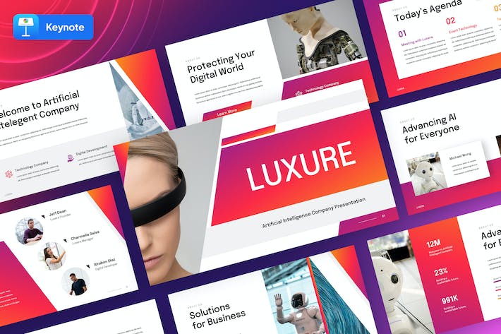 人工智能技术应用讲座Keynote模板 - 顶尖PPT