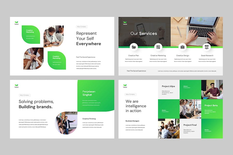 创意设计作品集视觉展示Keynote模板 - 顶尖PPT