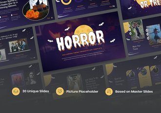 恐怖万圣节主题派对策划PPT模板 - 顶尖PPT