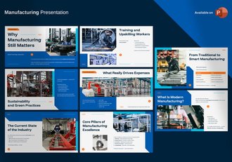 制造业项目成果展示PowerPoint模板 - 顶尖PPT