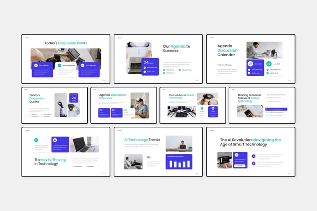 人工智能技术keynote模板 - 顶尖PPT