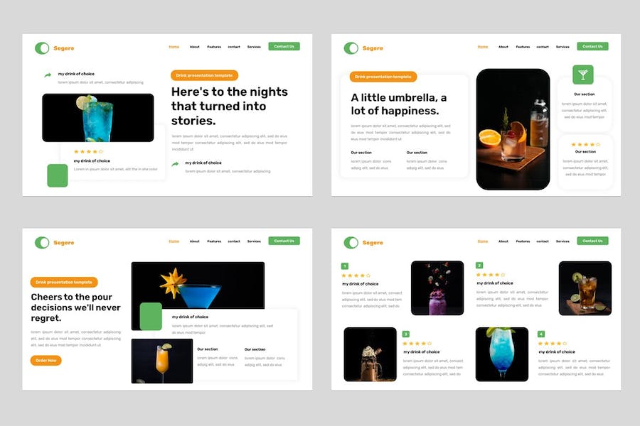 高级饮品饮料行业市场分析PPT模板 - 顶尖PPT