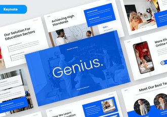 天才教育领域主题演讲展示Keynote模板 - 顶尖PPT