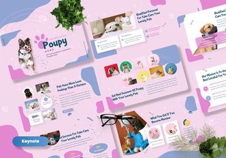 宠物护理服务推广宣传Keynote模板 - 顶尖PPT