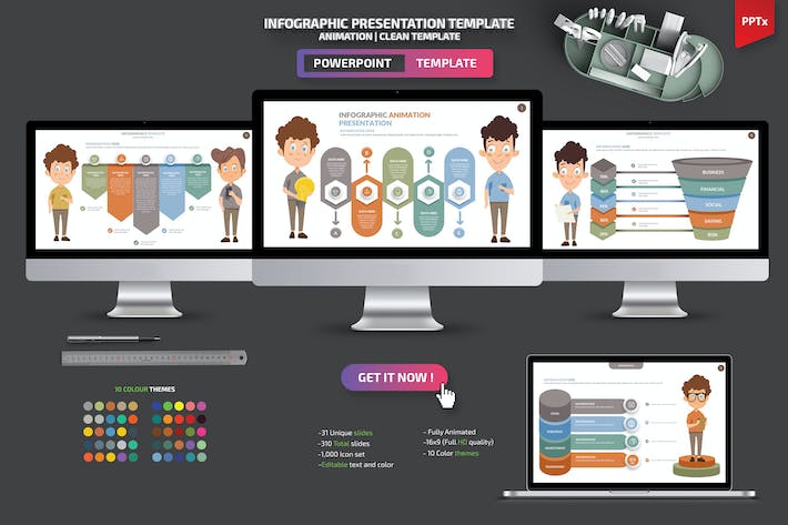 信息图表展示数据可视化方案Keynote模板 - 顶尖PPT