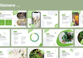 医疗中草药自然健康养生PPT模板 - 顶尖PPT