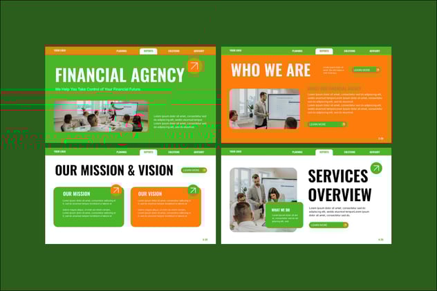 财税行业财务代理服务介绍PPT模板 - 顶尖PPT