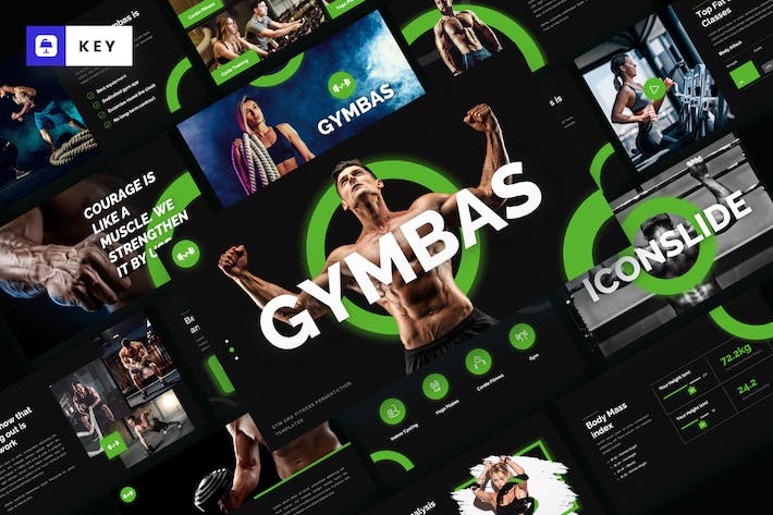 健身房会员课程规划Keynote模板 - 顶尖PPT