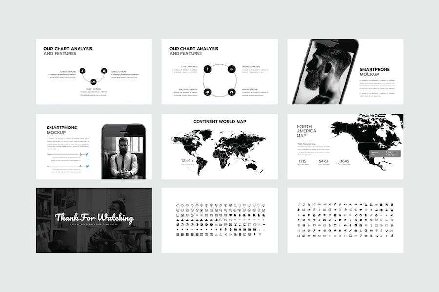 黑色极简风格keynote模板 - 顶尖PPT