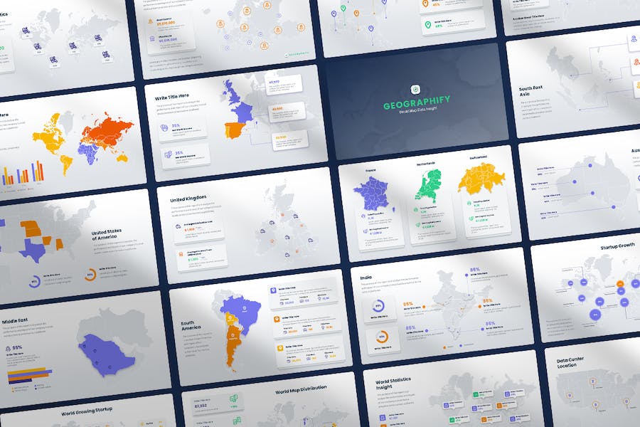 世界地图-数据-洞察-演示 - 顶尖PPT