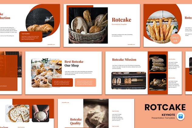 烘焙蛋糕甜品品牌宣传策划Keynote模板 - 顶尖PPT