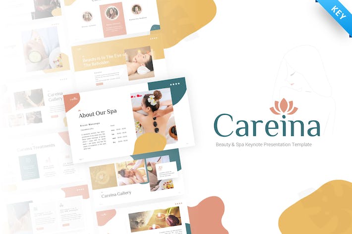 水疗和美容美体女性养生keynote模板 - 顶尖PPT