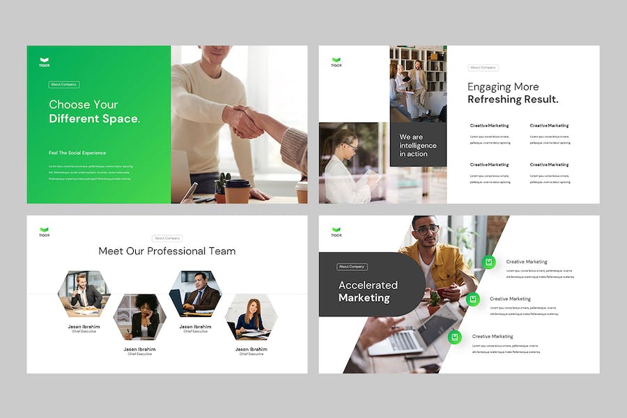 创意设计作品集视觉展示Keynote模板 - 顶尖PPT