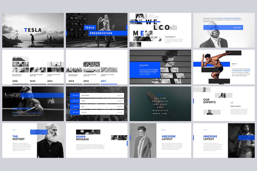 特斯拉时尚商务商业通用PPT模板 - 顶尖PPT