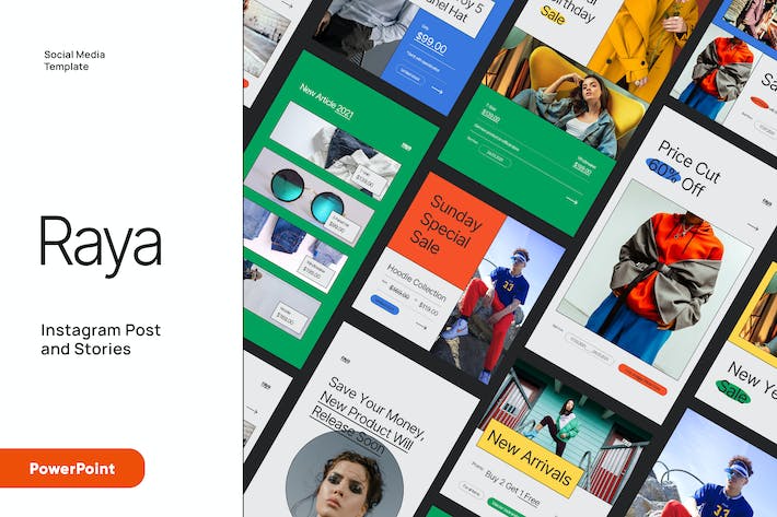 时尚品牌Instagram社交媒体营销PPT模板 - 顶尖PPT