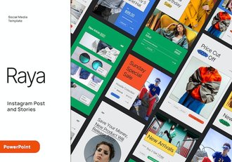 时尚品牌Instagram社交媒体营销PPT模板 - 顶尖PPT