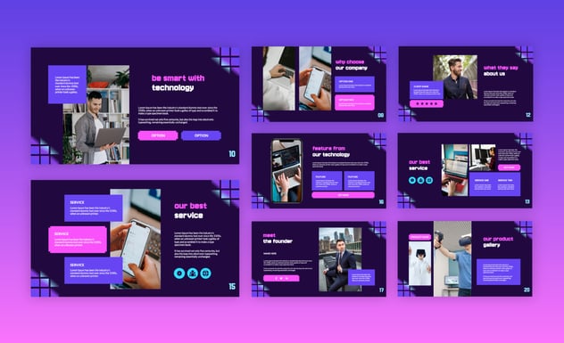 信息技术行业解决方案展示Keynote模板 - 顶尖PPT