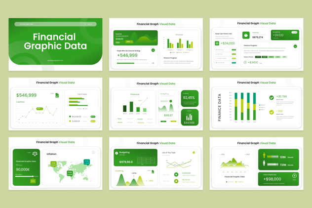 财务数据可视化展示PPT模板 - 顶尖PPT