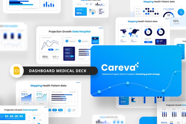 医疗行业数据仪表板PPT模板 - 顶尖PPT