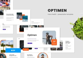 男性健康强身健体keynote模板 - 顶尖PPT