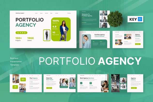 投资组合代理业务keynote模板 - 顶尖PPT