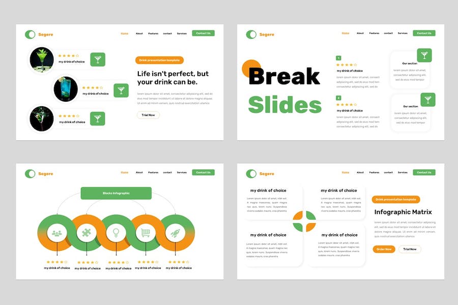 高级饮品饮料行业市场分析PPT模板 - 顶尖PPT