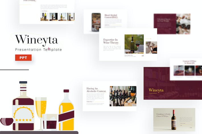 优雅风格展示PPT模板 - 顶尖PPT