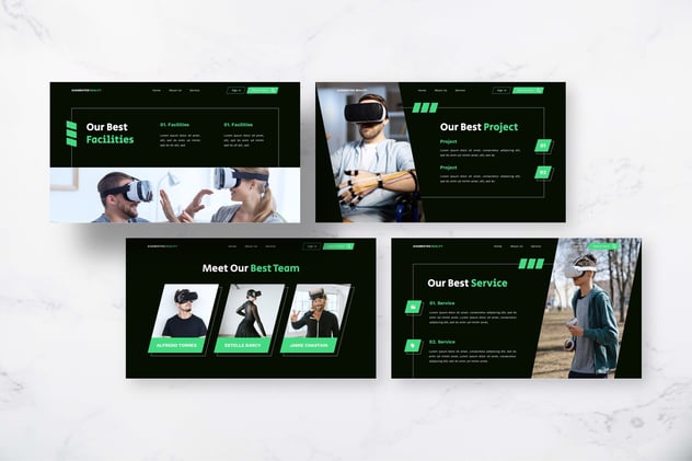 增强现实AR技术主题PPT模板 - 顶尖PPT