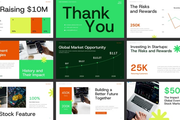 股市行情走势分析PPT模板 - 顶尖PPT